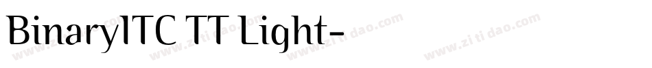BinaryITC TT Light字体转换